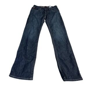 Ariat M4 Relaxed Boot Cut Jeans Mens 30x36 Dark Wash USA Fabric Flame Resistant